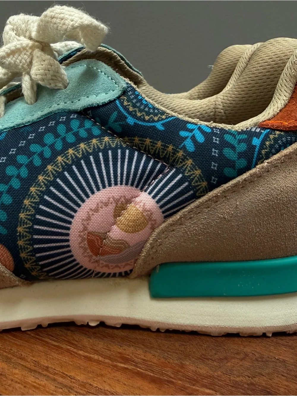 Inkkas Desert Landscape Sneakers | Southwestern Cactus Print Lace-Up Shoes sz 10 - Picture 5 of 13